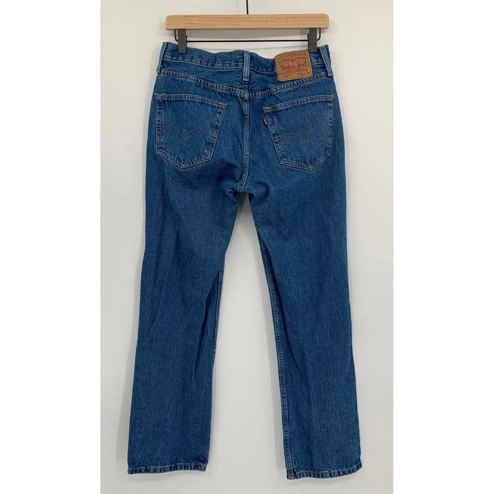 Levis 514 Jeans Mens 30x30 Blue Straight Leg Medium Wash 100% Cotton Denim Pants